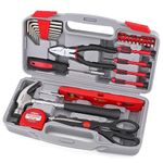 Hi-Spec Tools Kit Set for Home & Office 39 Piece- Comprehensive Tool Box with General Hand Tools, Tool Set for Easy DIY & Repairs, Complete with Compact Carry Case