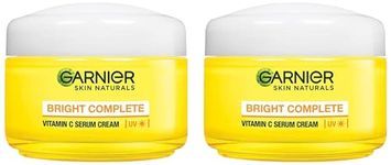 Garnier Skin Naturals, Day Cream, Brightening and with Sun Protection, Bright Complete, 45 g (Pack of 2)