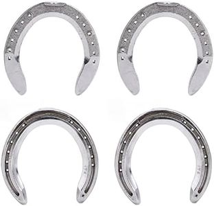 4pcs Horseshoe Kit, Aluminum Alloy Horse Shoes Light Weight Practical Horse Riding Accessory for Horse Racing Racecourse(Number 5)