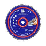 BRSCHNITT 12Inch 100Tooth TCG Metal Saw Blade - for Aluminum Plastics and Non Ferrous 1"Arbor