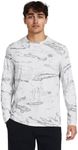 Under Armour Men's Iso-Chill Shorebreak Camo Long Sleeve, (100) White/Halo Gray/Black, Large