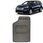 Kingsway Dotted Design Car Floor Foot Mats Universal Fit for Hyundai Santa Fe, Model Year : 2013-2017, Water and Dustproof, Color Black, Set of 5 Pieces