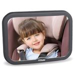 My Babiie Baby Car Mirror for Back Seat - Shatterproof, Adjustable, Wide Angle Rear View, Easy to Install, Newborn & Kids Essentials for Car Backseat