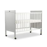 LuvLap Cot C-75 Wooden Baby Cot / Crib Sofa Bed for Kids with Mattress for Babies, Made of NewZealand Pine Wood, 3 Level height adjustment (Grey, White)