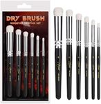 HOTUT Miniature Painting Drybrush Set, 6 Size Masterclass Drybrush Set, Hobby Detail Paint Brushes, Drybrush Set for Warhammer 40k, Miniatures Citadel Model Paint Brushes for DND Miniatures