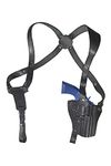 VlaMiTex SR4 Leather Shoulder Holster K Frame L for Smith and Wesson 10 19 44 66 586 686 / Taurus 65 66 / COLT Python RECK/Ruger GP100 / Ruger Security SIX/Ruger Service SIX for 4 inch barrel Black