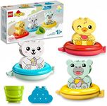 LEGO® DUPLO® My First Bath Time Fun: Floating Animal Train 10965 Building Toy; Easy-to-Clean Bath Playset with a Hippo, Polar Bear and Duck; Playful Learning Set for Preschoolers Aged 18 Months and up