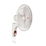 Khaitan Magma 400MM Double String Wall Mount Fan| Adjustable Oscillating & Tiltable Wall Fan for Kitchen & Home| 3-Speed Control|High AirDelivery|2Yr Warranty|White (Magma_Wallfan_NormalSpeed)