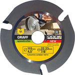 GRAFF Grinder Wood Carving Disc for 4-1/2" Angle Grinders - Wood Cutting Disc for Cutting, Sculpting and Shaping - Circular Saw Blade with 7/8 - Inch Arbor - 115 mm