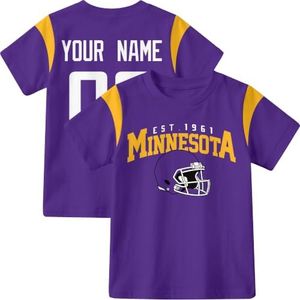 KREDE Minnesota T Shirt Custom Name Number for Kids Boy Girl Gift
