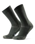 DANISH ENDURANCE Outdoor Walking Socks in Merino Wool, Hiking Unisex, Forest Green, 6-8