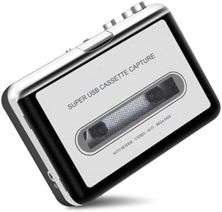 Portable Cassette Player Tape Convertor to MP3 via USB Compatible with Laptops and Personal Computers with Earphones