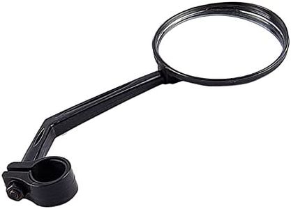 Joyzan Bike Mirror, Bicycle Handlebar End Mount Mirror Convex Safety Glass Lens with Adjustable Support 360 ° Rotatable Bending Wide Angle Rear View Mirrors For Mountain Road Bikes Electric Motorcycle