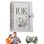 12-Month Envelopes Money Saving Challenge Binder,Budget Binder Money Saving Binder, 2.5K/5K/10K Dollars, Cash Envelopes and Expense Budget Sheets for Budgeting (10k)