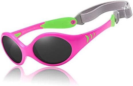 DUCO Lunettes de soleil polarisées Enfants Monture flexible en TPEE pour garçons et filles 0 à 5 ans K012 (Vert)