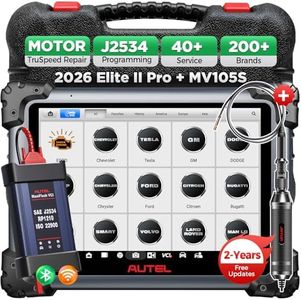Autel Scanner MaxiSys Elite 2 PRO: 2026 2-Year Updates Elite II PRO w/ MV105S, J2534 Programming as Ultra MS909 MS919 Up of MS908S PRO II, Motor TruSpeed Repair, 40+ Resets, 3K Active Test, DOIP CANFD