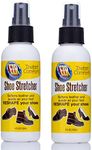 Instant Comfort Liquid Shoe Stretcher Spray. Shoe stretch spray for leather used to instantly increase comfort and loosen the tight spots. For sneakers, loafers, sandals, and high heels. Two - 4oz