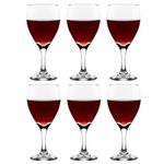 Libbey Red Wine Glasses Teardrop - 355 ml / 35.5 cl - Pack of 6 - Dishwasher Safe - Timeless - Strong Quality, Transparent