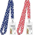 Cruise Lanyard Must Have Essentials for Ship Cards [2 Pack] in 2023, 2024 & 2025 Cruise Lanyards with ID Holder, Key Card Detachable Badge & Waterproof Ship Card Holders (Blue & Pink)