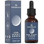 Goodrays, 500mg High Strength CBD Oil Drops for Sleep, Peppermint Cannabidiol Night Drops, Improves Sleep, Stress Relief, Vegan, Gluten Free, 100% Natural, Night-time Use