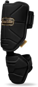 Franklin Sports Baseball Elbow Guard - PRT Series Adult Baseball + Softball Elbow Shield for Batting - Protective Elbow + Forearm Pad - Right + Left Hand Hitters - Black/Gold - One Size - Adult