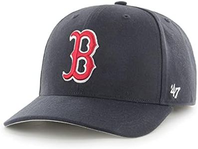 47 MLB Boston Red Sox Cold Zone MVP DP Unisex Baseball Cap, Snapback, Red Logo, Colour Navy Blue, Navy, One size