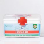 MEDICON First Aid Kit – 22 Items, 65 Pieces – Complete Emergency Medical Box for Home, Office, Car, Travel, School & Outdoor Use – Compact, Durable Plastic Case with Supplies