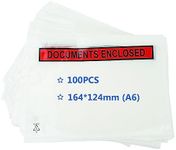 PACK4YA A6 C6 Document Enclosed Wallets 174 x 134 mm Peel and Seal Envelopes for Invoices, Packing Lists or Notes, Self Seal Packaging Packing Shipping Postage Pouches Bags (Pack of 100)