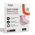 MALU HEALTHCARE Advanced Waterproof Foot Cast Cover | Durable Shield for Shower | Waterproof Foot Cover for Shower