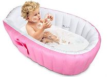 Alytimes Inflatable Baby Bathtub, Kid Infant Toddler Infant Newborn Inflatable Foldable Shower Pool(Pink)