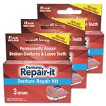 Dentemp Denture Repair Kit (3-Repairs) (3 Pack)