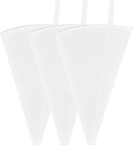 24 Inch Extra Large Piping Bags, 3-Pack Cloth Reusable Pastry Bags, Plastic Coated Icing Bags Cake Cupcake Decorating Bags Baking Dessert Frosting Piping Bag