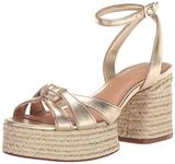 Vince Camuto Women's Freesie Platform Sandal Wedge, Egyptian Gold, 9