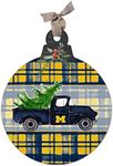 KH Sports Fan Michigan Wolverines 10" Christmas Truck Ornament Sign, One Size, Multi