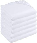 Utopia Bedding Fitted Sheet (Bulk Pack of 6) - Deep Pocket - Easy Care - Soft Brushed Microfibre Fabric - Shrinkage and Fade Resistant (King, White)