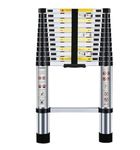 Nestling 12.5ft/3.8M Telescopic Ladder, Aluminium Loft Ladder Extendable, Max Load 150kg/330lb, Adjustable Step, for Decorating, Painting