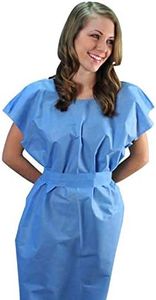 Disposable Medical Exam Gowns - 50 pcs - 46"x58" - Sz: XL - Blue Color