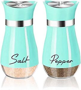 Salt and Pepper Shakers Set,2 PCS Premium Stainless Steel Salt and Pepper Shakers Set, Blue