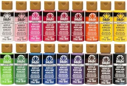 FolkArt Acrylic Paint Set (2-Ounce), PROMOFAI Colors I (18 Colors)