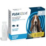 Dog Flea Treatment Medium Dog x 2 - Flea Treatment for Dogs Medium 10-20 kg - Spot-On Solution for Flea and Tick Control - FleaSolve 2 x Pipettes, 2 x Doses (Medium Dog x 2 Pipettes)
