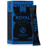 Organo Royal Black Medium Dark Roast Instant coffee, Infused with Triple Mushroom Blend. Ganoderma, CORDYCEPS, and LION’S MANE. Coffee. Aromatic and flavorful Ground Coffee Beans, 25 Sachets