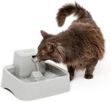 PetSafe Drinkwell 1.8 Litre Pet Fountain - Best for Small Dog and Cat Households - Easy-to-Clean Design - Filter Included, Grey