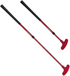 koolsoo Adjustable 2-Way Collapsible Right and Left Handed Golf Putter/Portable Travel Putter - Golf Club Accessories Kids Gift - Red