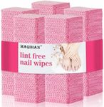MAQIHAN 1500 Lint Free Nail Wipes - Pink Acetone Nail Polish Remover Wipes Lint Free Nail Wipes Pads Gel Nails No Lint Nail Glue Wipes Eyelash Extensions Toallitas Para Uñas Sin Pelusa Nail Supplies