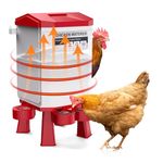 Kweetle Heated Chicken Waterer 11L Outdoor Hanging Poultry Automatic Chicken Heated Waterer for Chicks, Duck, Goose Thermostatically Controlled Heated Chicken Heated Water（3 Gallon）