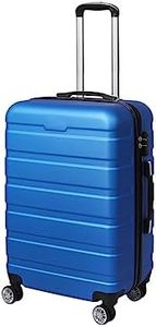 Slimbridge 24" Inch Luggage Suitcase Carry On Luggage, Trolley Travel Packing with Built-in Lock, Hard Shell Wheels 360°Spinner Luggages Suitcases, Easy Carry Bag, Blue
