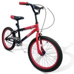 Beam Sports BMX Style Kids Bike for Ages 5-9 Years Old Boys Girls, 18 inch Kid's Bikes, Children Bicycle for Kids and Ages 5 to 9 18", Red Black