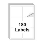 3-1/3” x 4”(180 Labels) Shipping Address Labels, BESTIKER Printable White Sticker Labels,Permanent Adhesive Mailing Labels for Packages and Envelopes,for Laser Inkjet Printer(6 Labels/Sheet,30 Sheets)