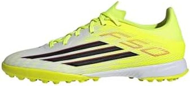 adidas Unisex-Adult F50 League Turf, Team Solar Yellow/Black/Lucid Red, 10 Women/9 Men