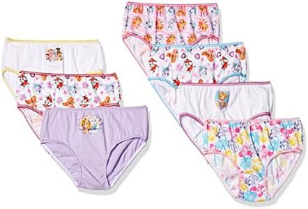 Paw Patrol Girls 100% Combed Cotton 10-Pack Underwear with Chase, Skye, Rubble and More in Sizes 2/3T, 4T, 4, 6, 8, 7-Pack, 2-3T